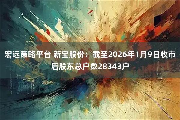 宏远策略平台 新宝股份：截至2026年1月9日收市后股东总户数28343户